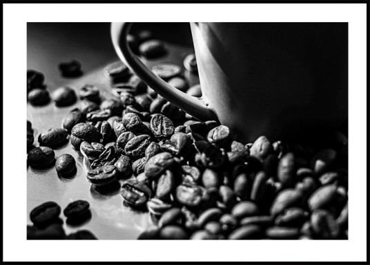 Coffee Beans With A Cup Plakat Plakat / 40x50cm