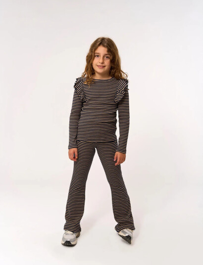 The New Tnpriscilla Flared Rib Pants Navy 134/140