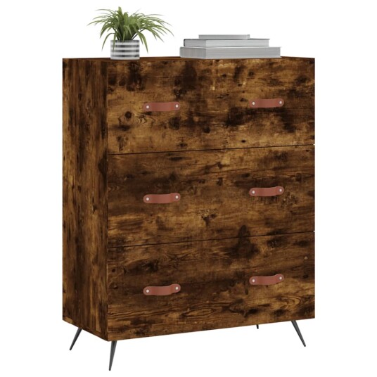  Kommode røkt eik 69,5x34x90 cm konstruert tre