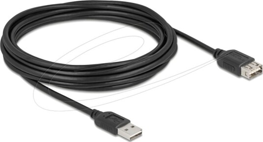 Delock Usb Forlengelseskabel Usb Hann Reversibel Til Usb Hunn Reversibel Usb 2.0 5 M Easy Usb Svart