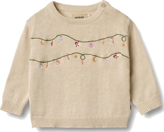 Wheat Knit Pullover Embr. Lisa Beige 98