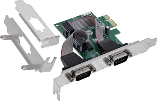 Inline Pcie 2 Port Rs 232 Kort 2X D Sub 9 Kontakt Inkl. Low Profile 76619F