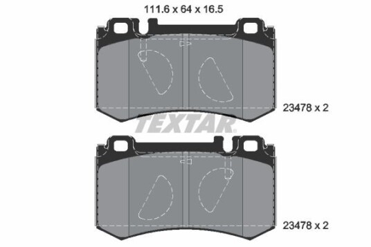 Bremseklosser TEXTAR 2347801 Bremseklosser TEXTAR 2347801