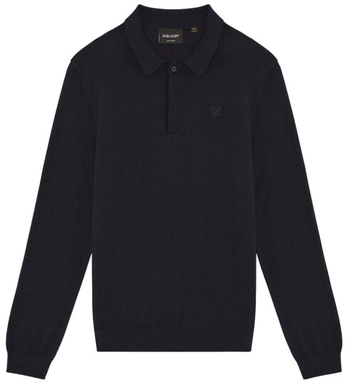 Lyle & Scott Ls Knitted Polo Shirt Navy 152-158
