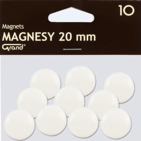 Grand Magnes 20 Mm Hvit 10 Stk Grand – 189193 Grand Magnes 20 Mm Hvit 10 Stk Grand – 189193