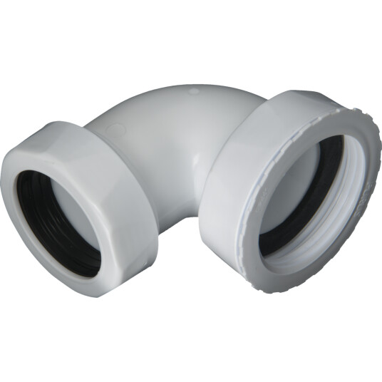 PURUS UTLØPSVINKEL 1 1/4" - 1 1/2" X 32MM PP HVIT