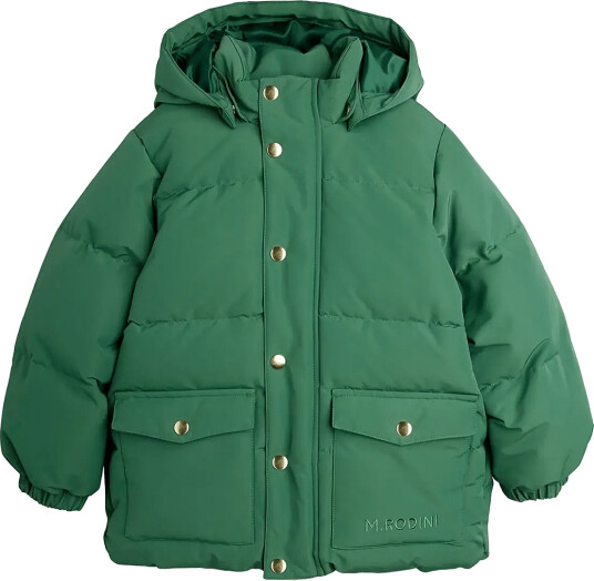 Mini Rodini Solid Heavy Puffer Green 80/86