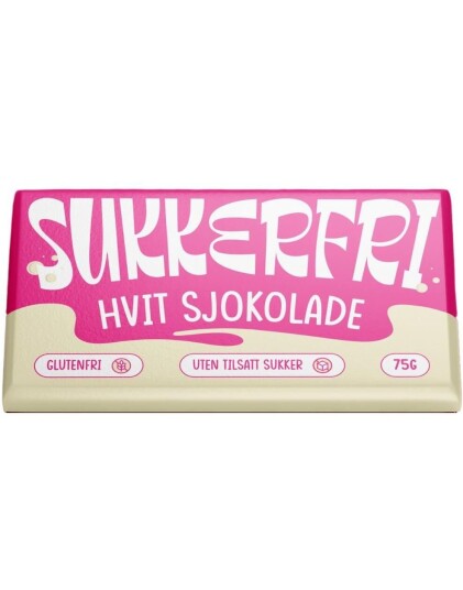 Sukkerfri"s Hvit Sjokolade 75 g Sukkerfri"s Hvit Sjokolade 75 g