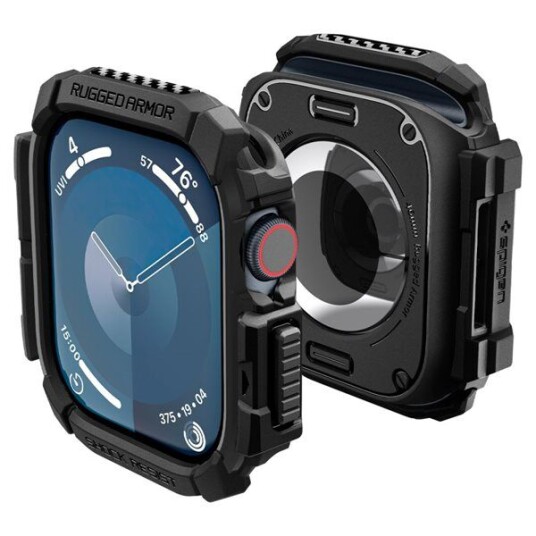Spigen Rugged Armor matte black Apple Watch 10 46mm
