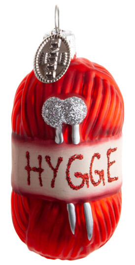 Brink Nordic Juletrepynt garnnøste Hygge 6 cm rød