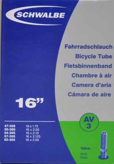 Schwalbe Av3, Schrader Ventil, 16", 47 - 62 Mm, 4 Cm, Sortert, 115 G
