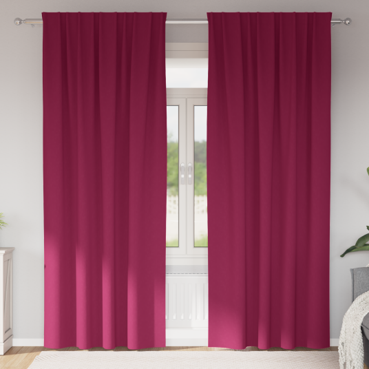  Gardiner med gardiner 2 pcs Vinrød Polyester