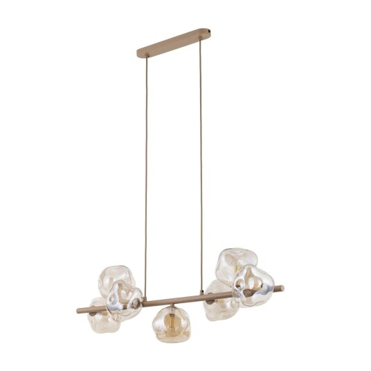 Lava takpendel 7 lys 90 cm Beige