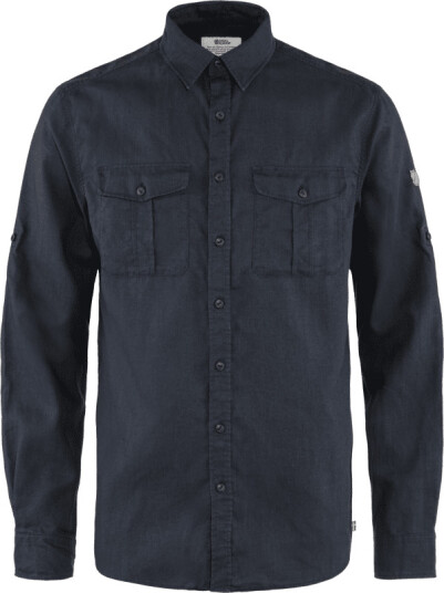 Fjellreven Men's Övik Travel Long Sleeved Shirt Blå S Man