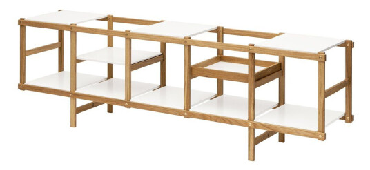 Design House Frame hylle lav Eik-hvit