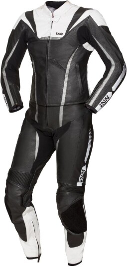 IXS Sport LD RS-1000 To stykke damene Motorsykkel skinn Dress 36 Svart Hvit