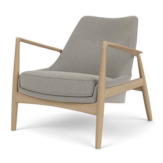 Audo Copenhagen The Seal Lounge Chair Low Back Natural Oak / Re-wool 0218