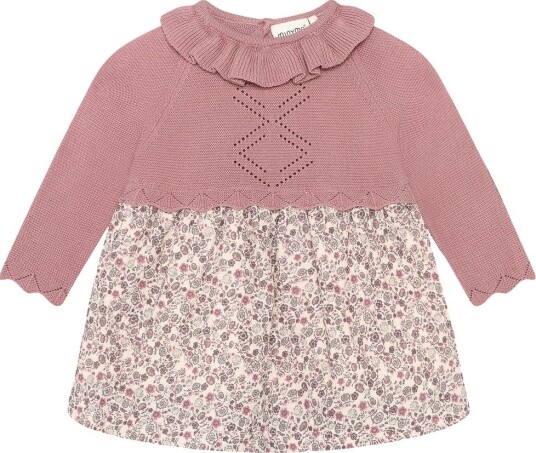 Minymo Dress Ls Aop Pink 62 Minymo Dress Ls Aop Pink 62