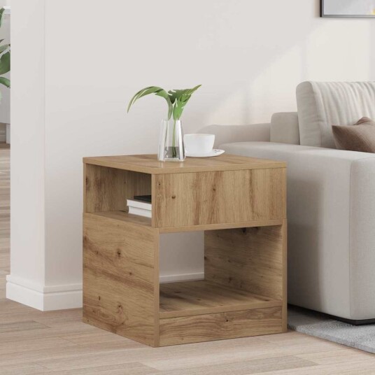 vidaXL Avlastningsbord Artisan Eik 40,5 x 40 x 45 cm Konstruert tre