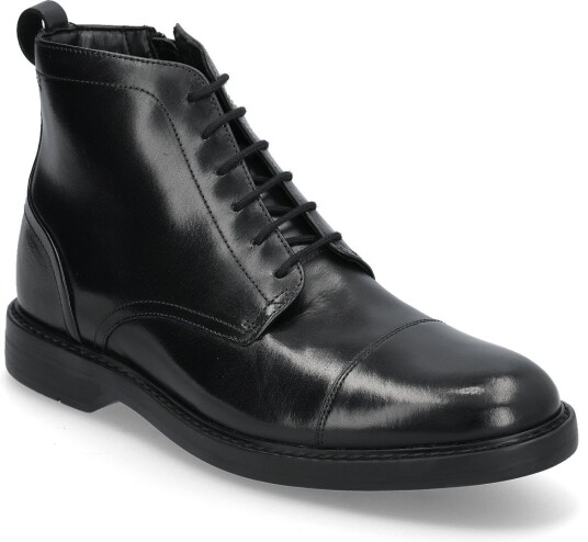 Clarks Aldwin Cap G - BLACK LEATHER - 42.5