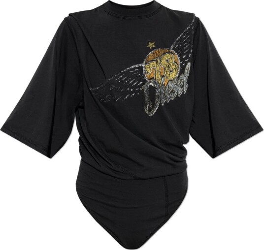 Diesel Dame Topper Svart XS,