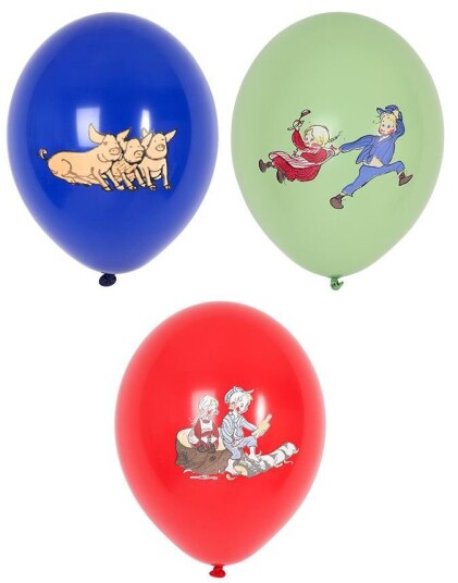 6 stk Emil fra Lønneberget Flerfarget Ballonger
