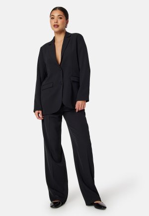 BUBBLEROOM Denice Straight Leg Suit Pants Black 36