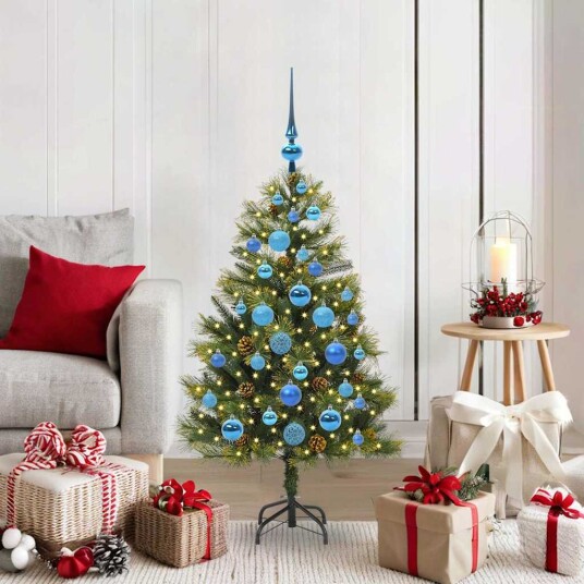 Kunstig hengslet juletre med kjegler grønn 120 cm Kunstig hengslet juletre med kjegler grønn 120 cm