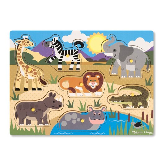 Melissa & Doug | Knottepuslespill i tre Safari Melissa & Doug | Knottepuslespill i tre Safari