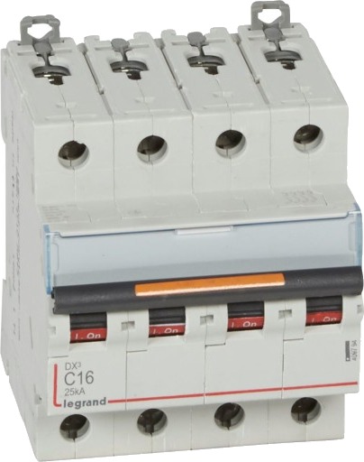 Legrand DX3 MCB automatsikring C16 4P 4M 25kA
