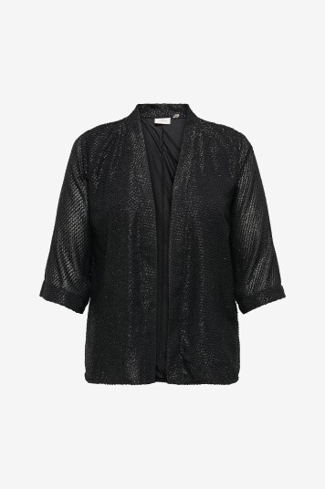 Only Carmakoma Bluse carSilvana Life 3/4 Kimono Wvn Svart