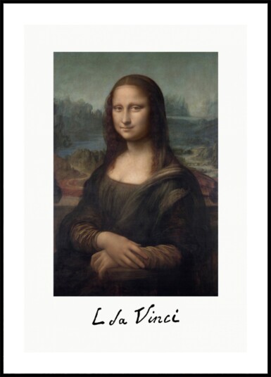 Mona Lisa Del Giocondo Signature 1503–1506 Plakat / 40x50 Mona Lisa Del Giocondo Signature 1503–1506 Plakat / 40x50