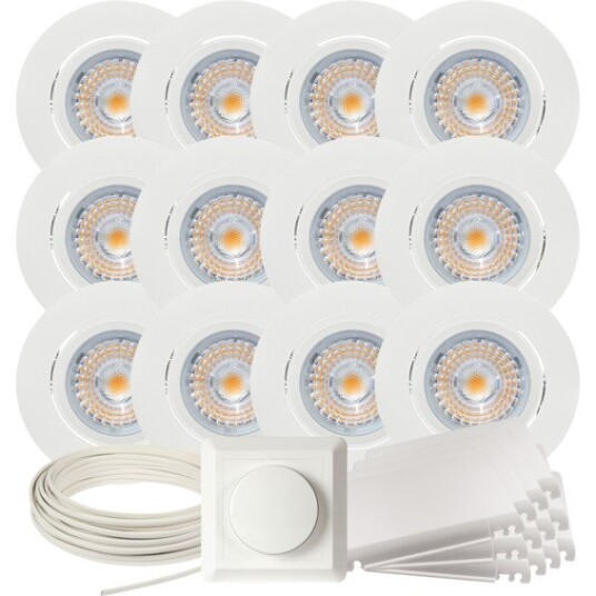 Namron Downlightpakke Alfa Led Matt Hvit 12 Pk Namron Downlightpakke Alfa Led Matt Hvit 12 Pk
