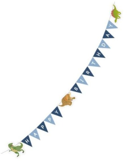 Happy Birthday Banner 1,8 Meter Happy Dinosaur