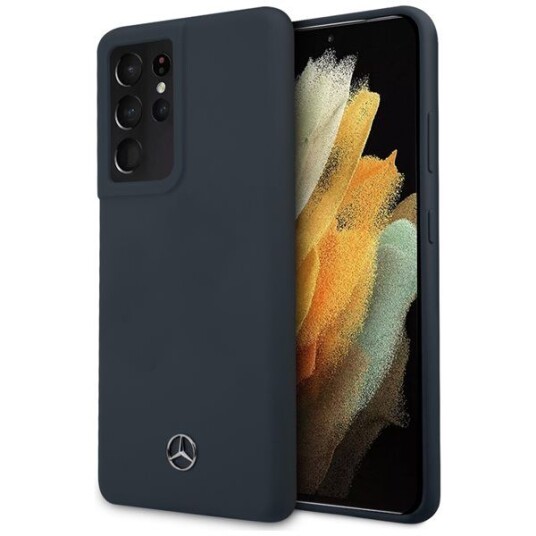 Mercedes Hardcase Silikonetui for Samsung Galaxy S21 Ultra i Blå