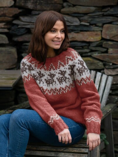 DEER genser dame lys burgunder DEER genser dame lys burgunder