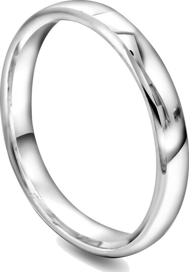 Moments By Pan Jewelry Giftering i 375 hvitt gull | 3 mm bredde