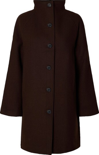 Selected Slwzia Vinni Wool Blend Coat Noos Brown 36