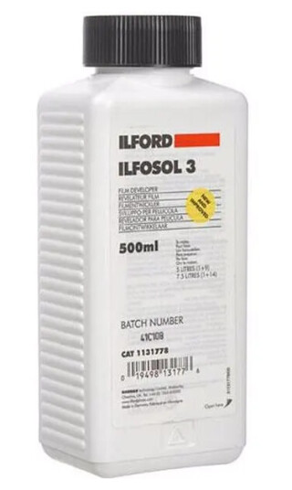 Ilford Ilfosol 3 Filmfremkaller 500ml 500 ml filmfremkaller for sort/hvit Ilford Ilfosol 3 Filmfremkaller 500ml 500 ml filmfremkaller for sort/hvit