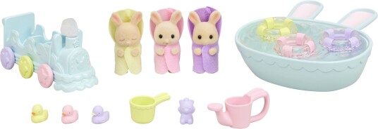 Sylvanian Families Badesett med Badekanin for Trillingene Sylvanian Families Badesett med Badekanin for Trillingene