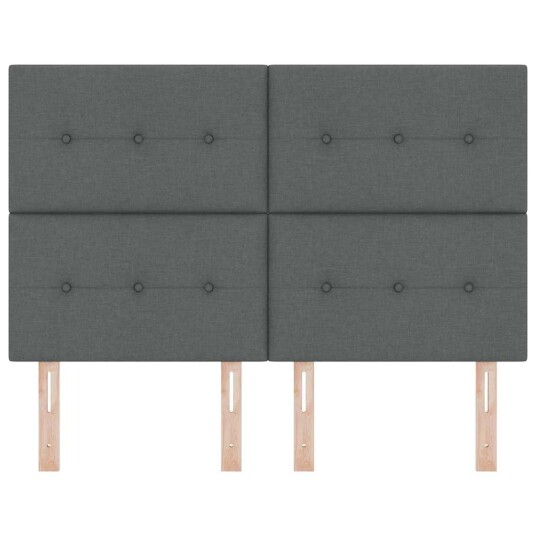  LED Hodegjerde Mørk Grå 80 cm Stoff