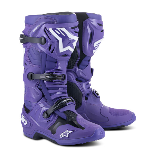 Alpinestars Crosstøvler Tech 10 Ultrafiolett- Svart Alpinestars Crosstøvler Tech 10 Ultrafiolett- Svart