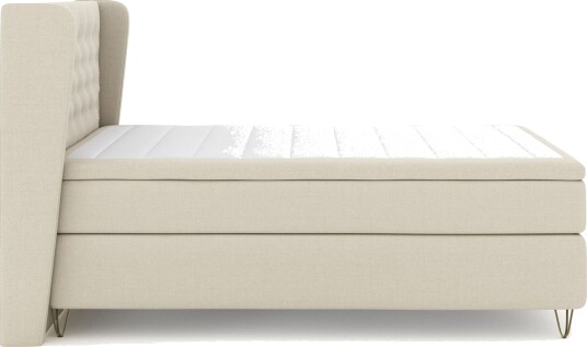 Select No 6 Komplett Sengepakke 160x200 Medium Memory/Pocket - Beige/V-formede Metallben