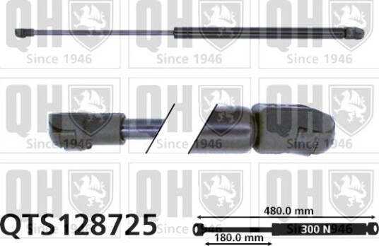Gassfjær, motorpanser QUINTON HAZELL QTS128725