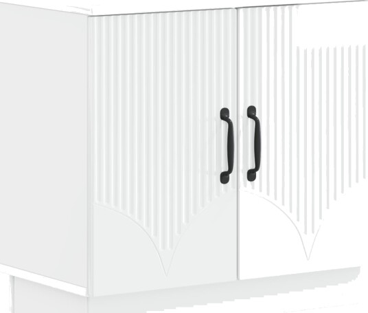 vidaXL Baderomsvaskeskap HOORN Høgglans hvit 59,5 x 31,5 x 56 cm