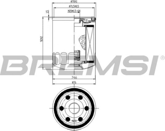 Oljefilter BREMSI FL0300 Oljefilter BREMSI FL0300