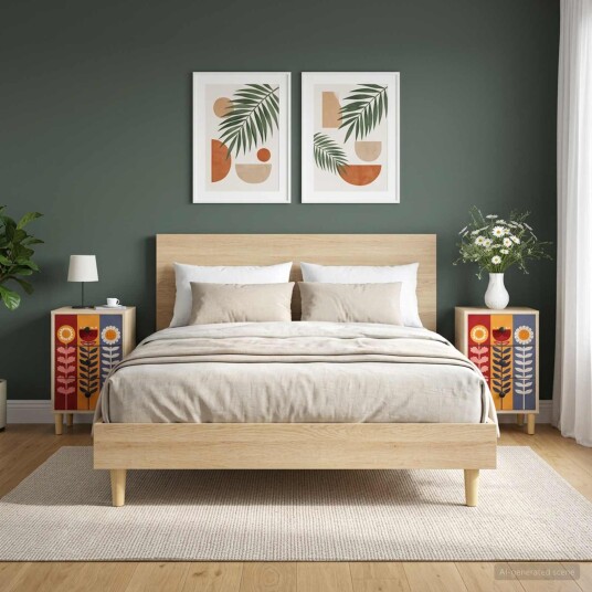 vidaXL Nattbordskap ESSEN 2 stk. Sonoma eik 36 x 33 x 60 cm