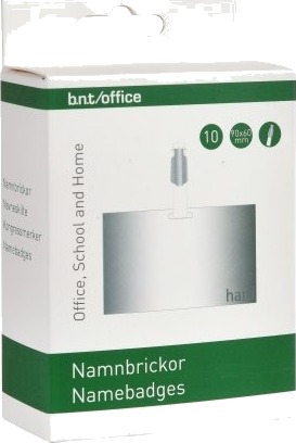 Kongresmærker Bnt 60X90 Til Id Hård Plast Liggende Transparent 10 Stk. Kongresmærker Bnt 60X90 Til Id Hård Plast Liggende Transparent 10 Stk.
