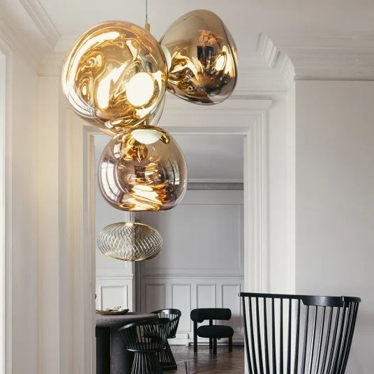 Tom Dixon Melt Chandelier Small Gold LED CB
