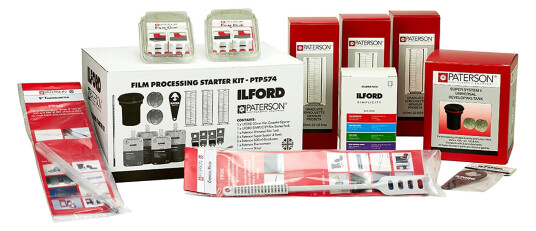 Ilford/Paterson Film starter kit Sort/hvit filmfremkallings kit med tank Ilford/Paterson Film starter kit Sort/hvit filmfremkallings kit med tank